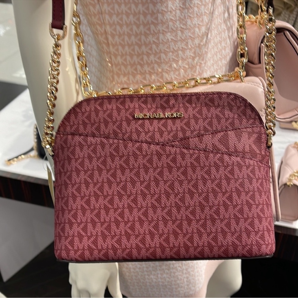 MICHAEL KORS Jet Set Medium Logo Dome Satchel Crossbody XCROSS XBODY
Mulberry - Picture 15 of 16